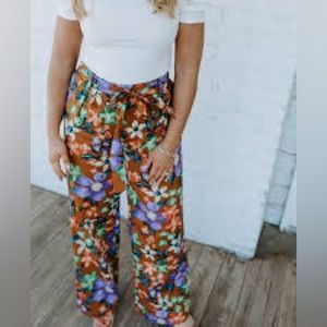 Anthropologie‎   Current Air  Floral Flowy pants